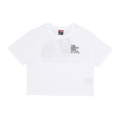 Wit Coordinates Cropped Tee The North Face , White , Dames