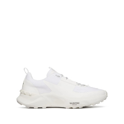 Witte Rockstud Mesh Sneakers Valentino Garavani , White , Heren