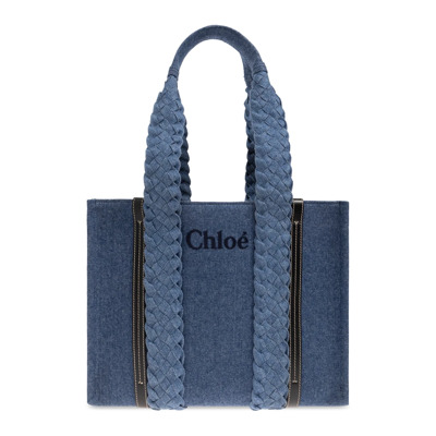 'Woody Large' shopper tas Chloé , Blue , Dames