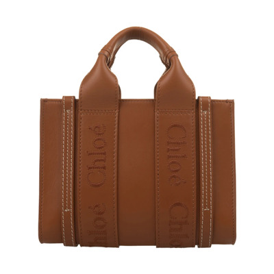 Woody Mini Tote Tas Bruin Chloé , Brown , Dames