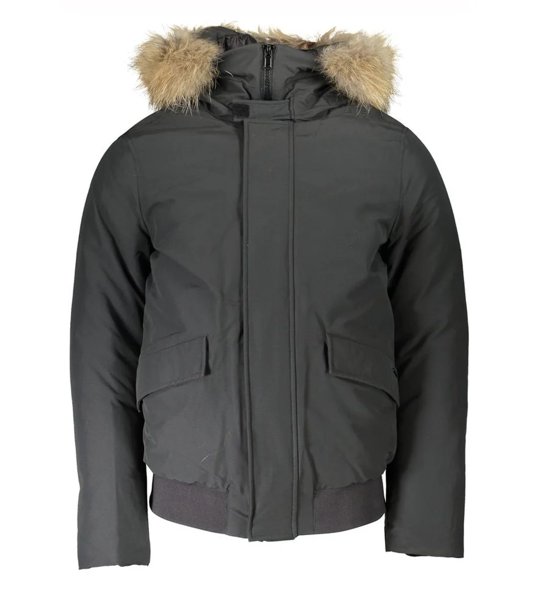 Woolrich Katoenen jas met afneembare bontkraag