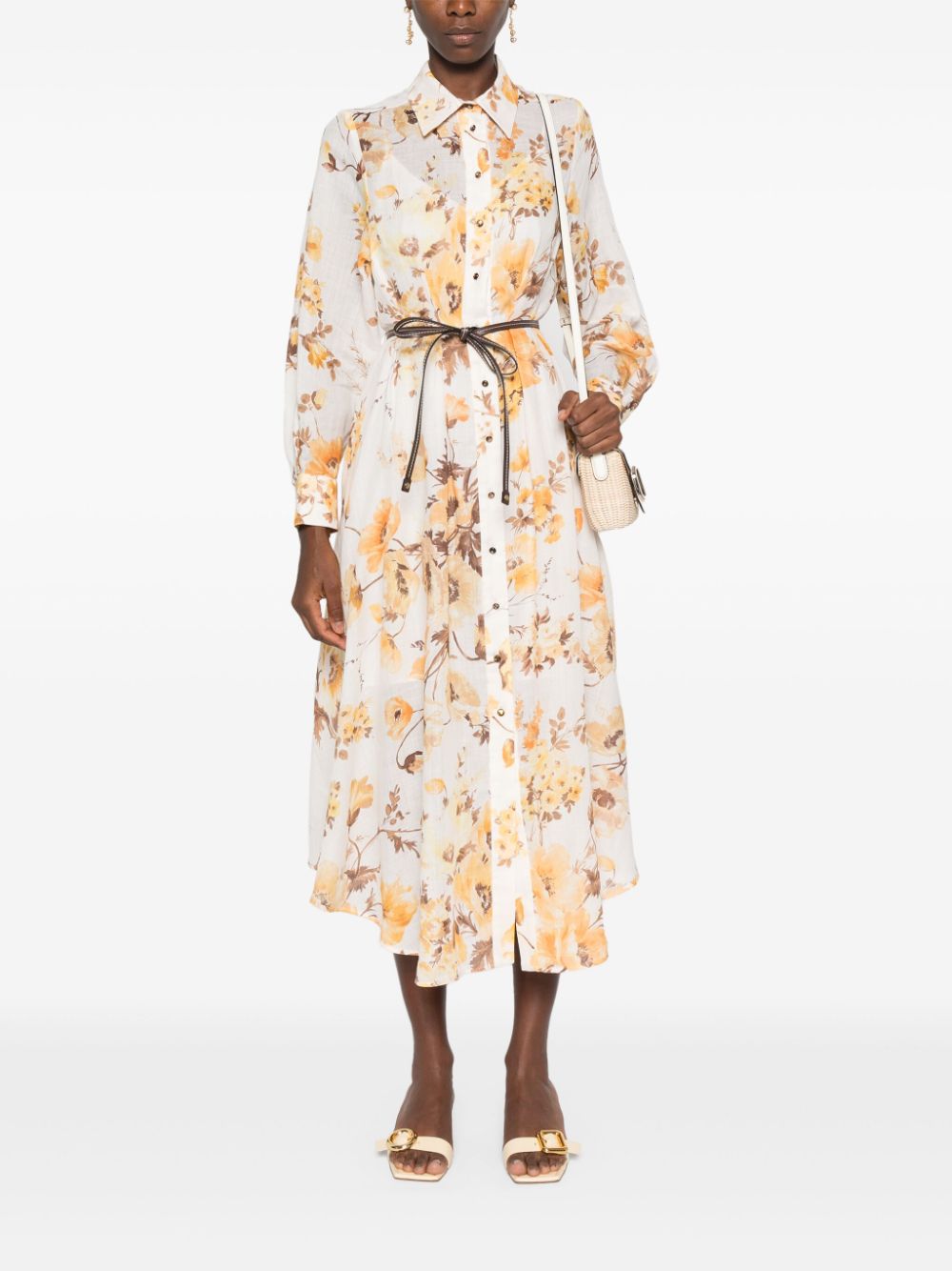 ZIMMERMANN Ottie jurk met bloemenprint - Beige