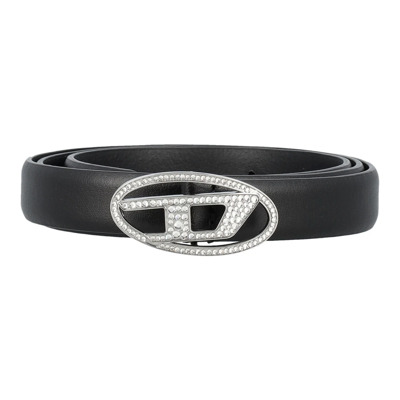 Zwart Accessoires Riem met Kristal D-Gesp Diesel , Black , Dames