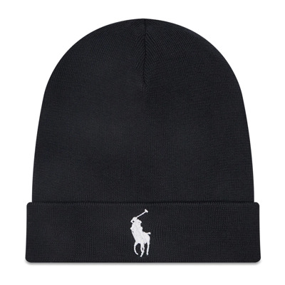 Zwarte Gebreide Muts Polo Ralph Lauren , Black , Heren