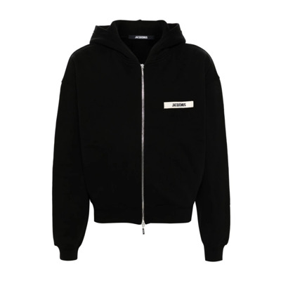 Zwarte Hoodie Jacquemus , Black , Heren