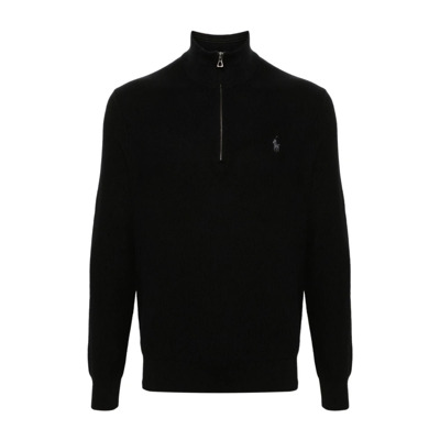 Zwarte Katoenen Casual Sweater Pullover Polo Ralph Lauren , Black , Heren