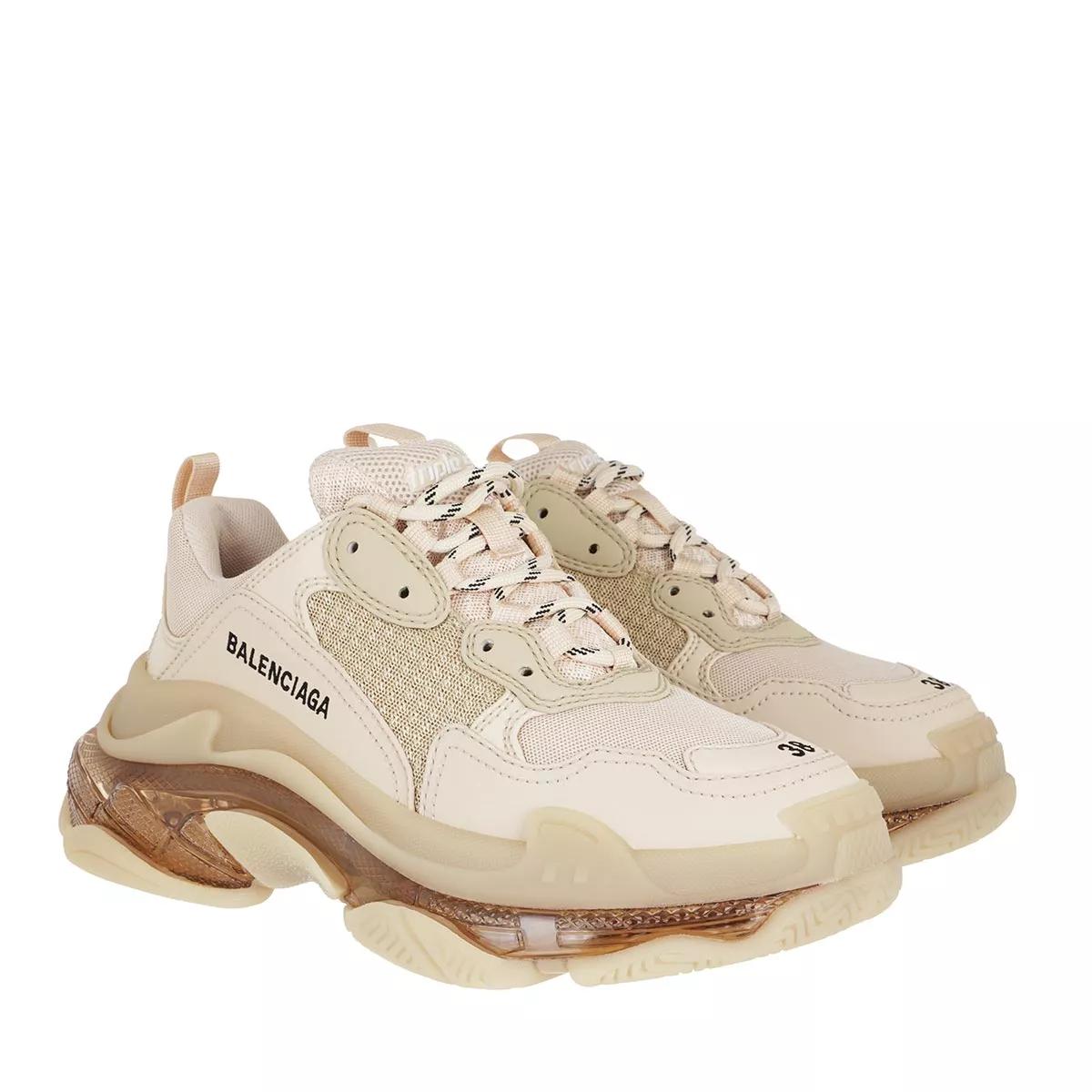 Balenciaga Sneakers - Triple S Clear Sole Sneakers in beige