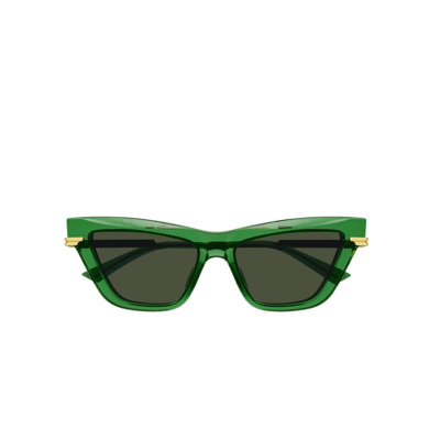 Dames Cateye Zonnebril in Groen Transparant Bottega Veneta , Green , Dames