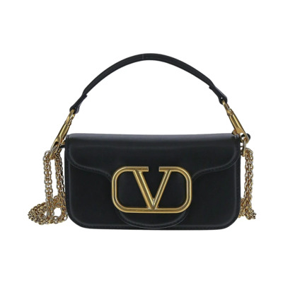 Logo Zwarte Tas Valentino Garavani , Black , Dames