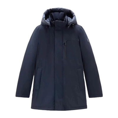 Mountain Parka van stretch nylon, Melton Blauw Woolrich , Blue , Heren