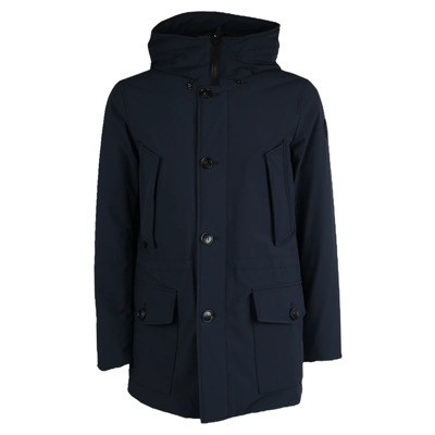 Parka Jas met Polyamide en Elastaan Woolrich , Blue , Heren