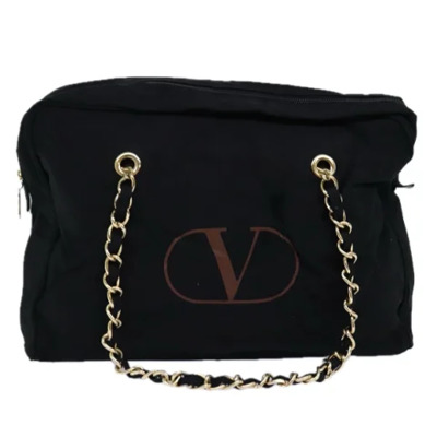 Pre-owned Canvas shoulder-bags Valentino Vintage , Black , Dames