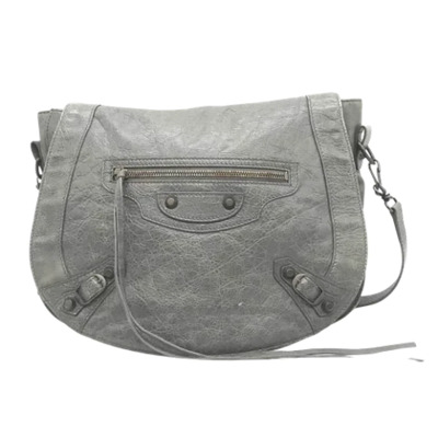 Pre-owned Leather balenciaga-bags Balenciaga Vintage , Gray , Dames