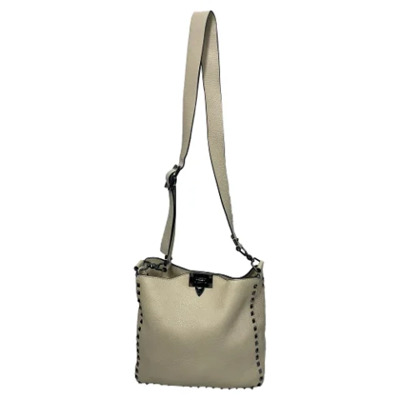 Pre-owned Leather handbags Valentino Vintage , Beige , Dames