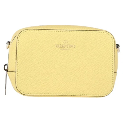 Pre-owned Leather pouches Valentino Vintage , Yellow , Dames