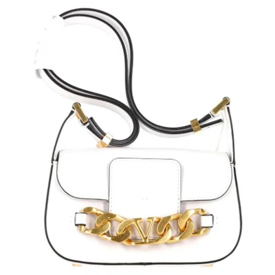 Pre-owned Leather shoulder-bags Valentino Vintage , White , Dames