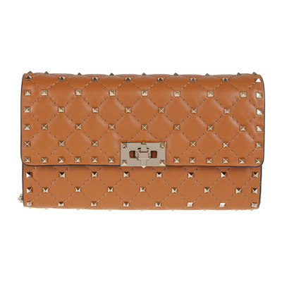 Rockstud Spike Schoudertas Valentino Garavani , Brown , Dames