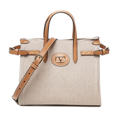 Stijlvolle Kleine Tote Tas Valentino Garavani , Beige , Dames