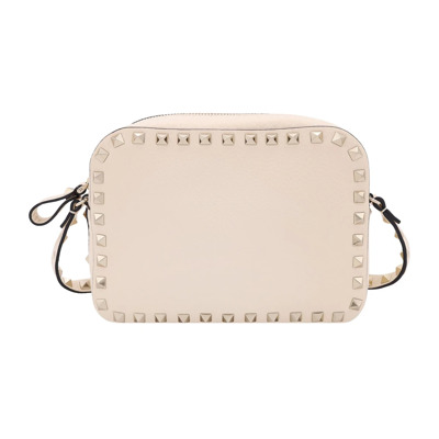 Studded Leather Cross-Body Tas Valentino Garavani , Beige , Dames