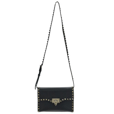 Studded Leren Tas Valentino Garavani , Black , Dames