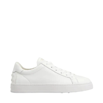 Witte Sneakers van Kalfsleer met Rubberen Zool Tod's , White , Dames