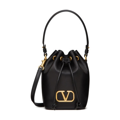 Zwarte VLogo Signature Trekkoord Tas Valentino Garavani , Black , Dames