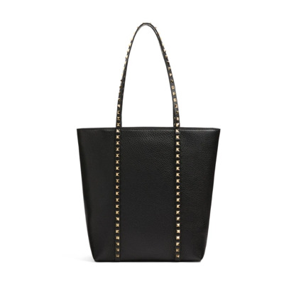 Zwarte schoudertas met Rockstud-detail Valentino Garavani , Black , Dames